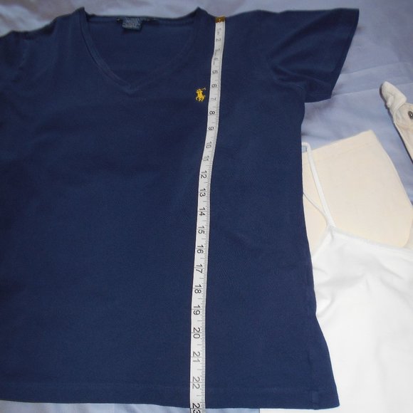 Ralph Lauren Sport V-Neck T-Shirt Navy M - L - Picture 10 of 12
